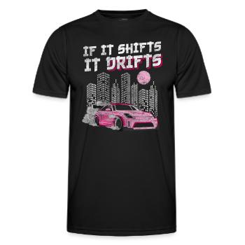Drifting Sports Car Mechanic Racing - Men's Functional T-Shirt - black - Front - AI Model Male 178 dark (178cm)