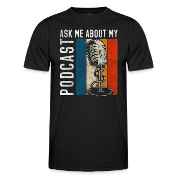 Moderator Musik Welle Kanal - Männer Funktions-T-Shirt - Schwarz - Vorne - AI Model Male 178 dark (178cm)