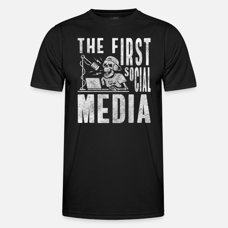 Radio Transmitter Heart - Men's Functional T-Shirt - black