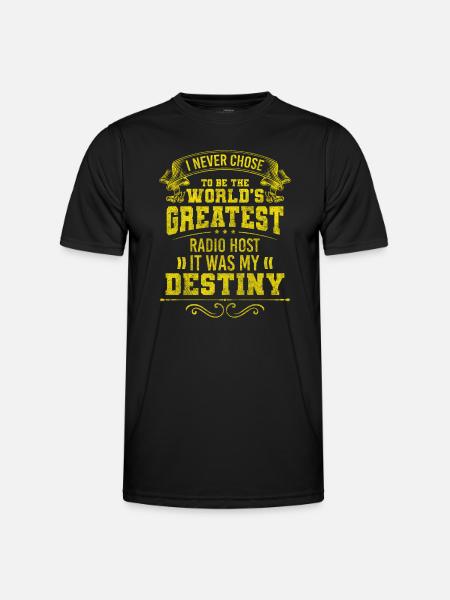 Presenter Radio Show Profession Retro - Men's Functional T-Shirt - black