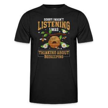 Beekeeper Nature Stinger - Men's Functional T-Shirt - black - Front - AI Model Male 178 dark (178cm)