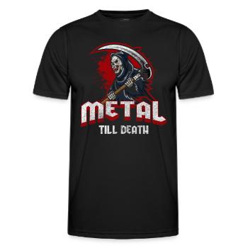 Metal Black Metal Gitarre Heavy - Männer Funktions-T-Shirt - Schwarz - Vorne - AI Model Male 178 dark (178cm)