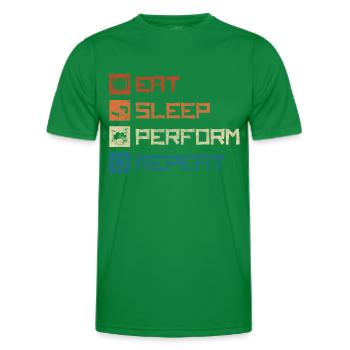 Street Musician Tipping Stage - Men's Functional T-Shirt - kelly green - Front - AI Model Male 178 dark (178cm)