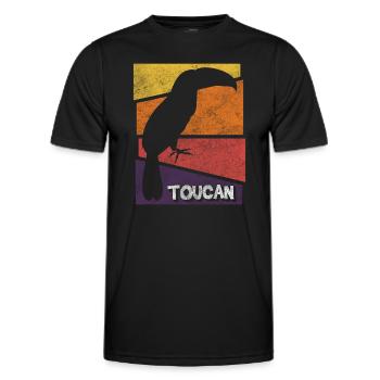 Toucan jungle forêt tropicale rare - T-shirt sport Homme - noir - Devant - AI Model Male 178 dark (178cm)