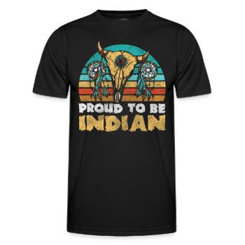 Ureinwohner Federschmuck Tot Symbole - Männer Funktions-T-Shirt - Schwarz - Vorne - AI Model Male 178 dark (178cm)