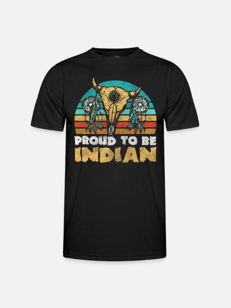 Ureinwohner Federschmuck Tot Symbole - Männer Funktions-T-Shirt - Schwarz