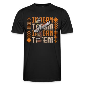 Indian Feather Headdress Tot Aztec - Men's Functional T-Shirt - black - Front - AI Model Male 178 dark (178cm)