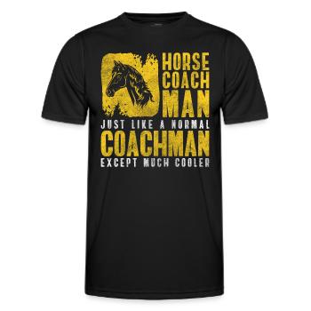 Pferdekutscher Reiten Gast Reiter - Männer Funktions-T-Shirt - Schwarz - Vorne - AI Model Male 178 dark (178cm)