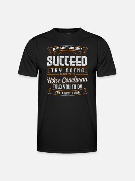 Horse-drawn carriage hobby carriage - Men's Functional T-Shirt - black