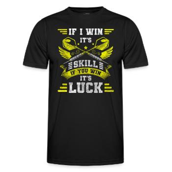 Dart Disc Bière Bullseye - T-shirt sport Homme - noir - Devant - AI Model Male 178 dark (178cm)
