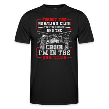 Shooting Club Pistol Jäger - Men's Functional T-Shirt - black - Front - AI Model Male 178 dark (178cm)