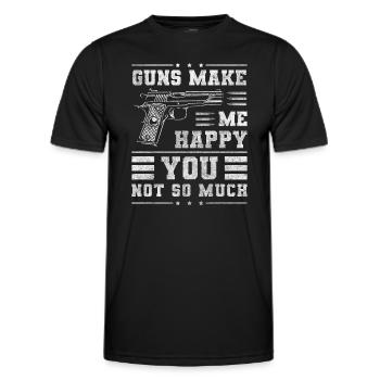 Waffenclub Waffenliebhaber Munition Jäger - Männer Funktions-T-Shirt - Schwarz - Vorne - AI Model Male 178 dark (178cm)