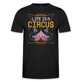 Circus Monkey Monkey Circus - Men's Functional T-Shirt - black - Front - AI Model Male 178 dark (178cm)
