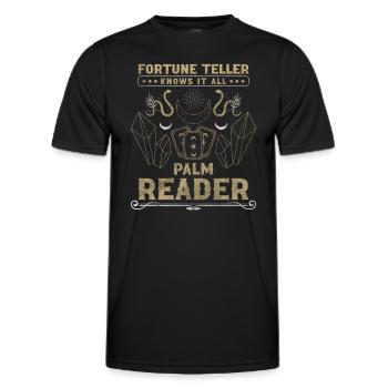 Wahrsager Tarot Schicksal - Männer Funktions-T-Shirt - Schwarz - Vorne - AI Model Male 178 dark (178cm)
