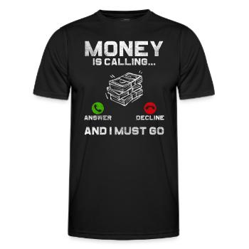 Argent Vie Or - T-shirt sport Homme - noir - Devant - AI Model Male 178 dark (178cm)