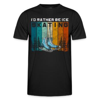 Schlittschuhe Hobby - Männer Funktions-T-Shirt - Schwarz - Vorne - AI Model Male 178 dark (178cm)
