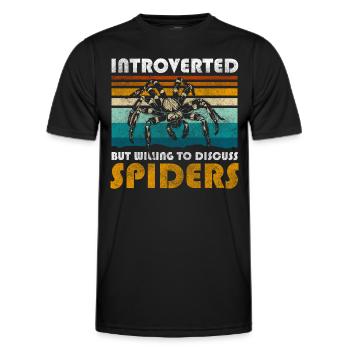 Spinne Biss Insekt - Männer Funktions-T-Shirt - Schwarz - Vorne - AI Model Male 178 dark (178cm)