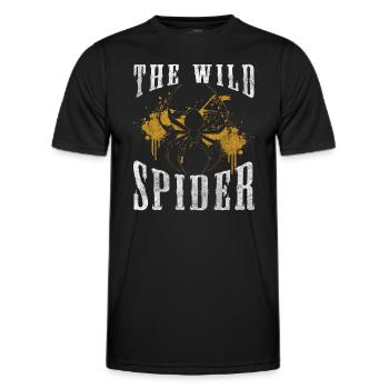 Toile d’araignée, arachnides, poison, peur - T-shirt sport Homme - noir - Devant - AI Model Male 178 dark (178cm)