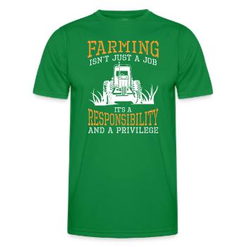 Bauer Farmer Protest - Men's Functional T-Shirt - kelly green - Front - AI Model Male 178 dark (178cm)