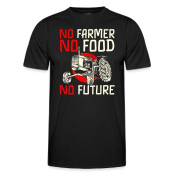 Landwirt Feld Wirt - Männer Funktions-T-Shirt - Schwarz - Vorne - AI Model Male 178 dark (178cm)