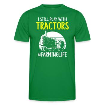 L’écurie des agriculteurs proteste - T-shirt sport Homme - vert - Devant - AI Model Male 178 dark (178cm)