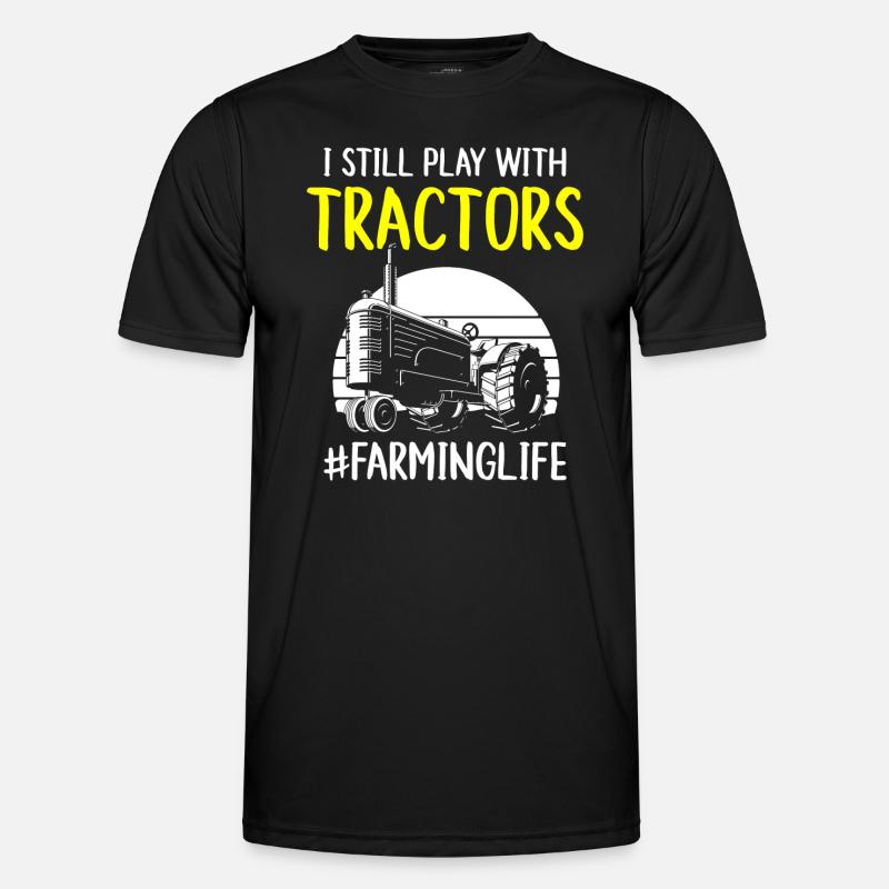 Farmer stable demonstrate protest - Men's Functional T-Shirt - black