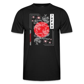 Orient Kämpfer Zeichnungen Märchen - Männer Funktions-T-Shirt - Schwarz - Vorne - AI Model Male 178 dark (178cm)