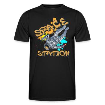 Street Art Spray Can Rapper Cool - Men's Functional T-Shirt - black - Front - AI Model Male 178 dark (178cm)