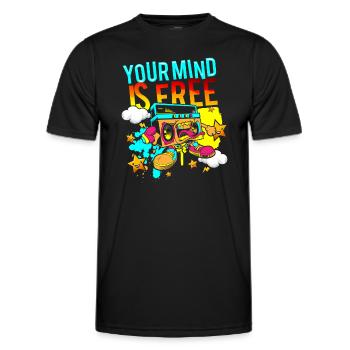 Graffiti Rapper Street Style - Men's Functional T-Shirt - black - Front - AI Model Male 178 dark (178cm)
