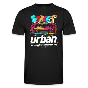 Streetart Zug Rap - Männer Funktions-T-Shirt - Schwarz - Vorne - AI Model Male 178 dark (178cm)