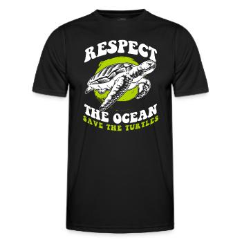 Meer Tierschützer Aquarium Artenschutz - Männer Funktions-T-Shirt - Schwarz - Vorne - AI Model Male 178 dark (178cm)