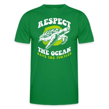 Meer Tierschützer Aquarium Artenschutz - Männer Funktions-T-Shirt - Kelly Green - Vorne - AI Model Male 178 dark (178cm)