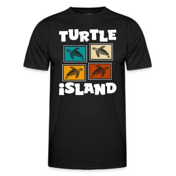 Meer Wasser Niedlich - Männer Funktions-T-Shirt - Schwarz - Vorne - AI Model Male 178 dark (178cm)