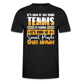 Tennis Tennisarm Aufschlag - Männer Funktions-T-Shirt - Schwarz - Vorne - AI Model Male 178 dark (178cm)