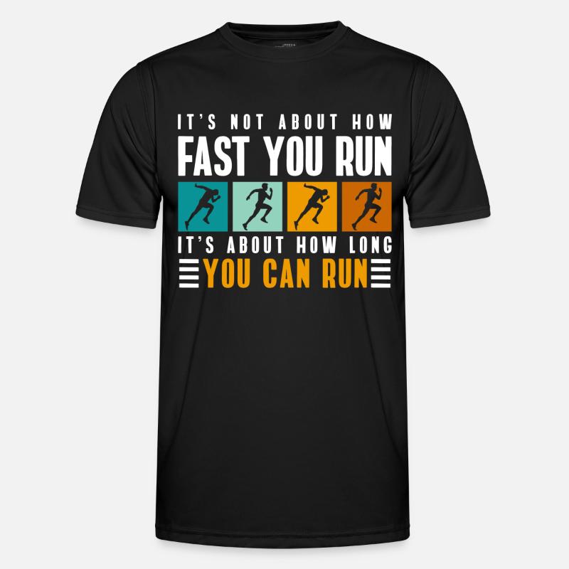Marathonläufer Sprinter - Männer Funktions-T-Shirt - Schwarz