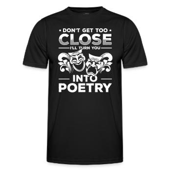 Poesie Schreibmaschine - Männer Funktions-T-Shirt - Schwarz - Vorne - AI Model Male 178 dark (178cm)