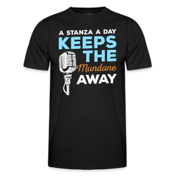 Poetry Slam Poems Literature Lyricists - Men's Functional T-Shirt - black - Front - AI Model Male 178 dark (178cm)