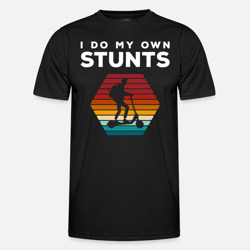 E-Scooter Strom Motor - Männer Funktions-T-Shirt - Schwarz