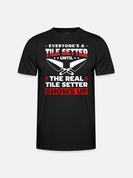 Tiler Construction Worker Ceramics - Men's Functional T-Shirt - black