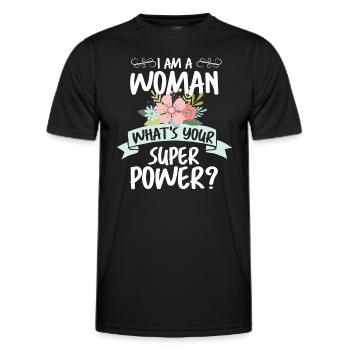 Célébration féministe des femmes - T-shirt sport Homme - noir - Devant - AI Model Male 178 dark (178cm)
