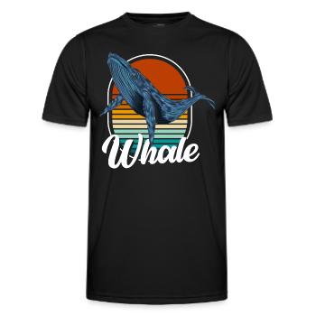 Meer Buckelwal Meeresbewohner Säugetier - Männer Funktions-T-Shirt - Schwarz - Vorne - AI Model Male 178 dark (178cm)