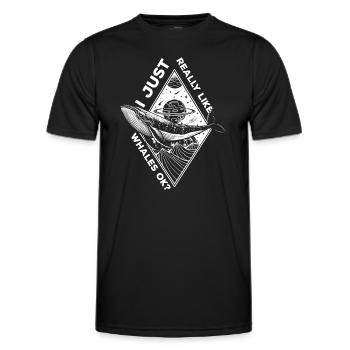 Baleine Océan Créatures de la mer Vacances - T-shirt sport Homme - noir - Devant - AI Model Male 178 dark (178cm)