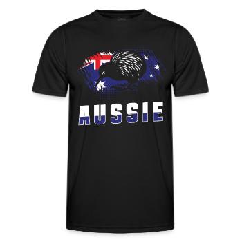 Australia Flag Animals - Men's Functional T-Shirt - black - Front - AI Model Male 178 dark (178cm)