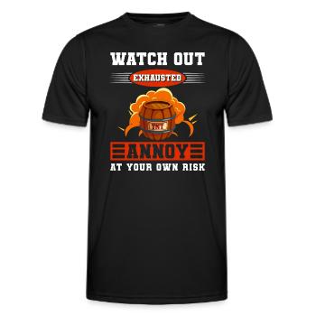 Pyro Highlight Stadion - Männer Funktions-T-Shirt - Schwarz - Vorne - AI Model Male 178 dark (178cm)