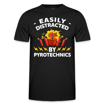 Pyrotechnics Highlight - Men's Functional T-Shirt - black - Front - AI Model Male 178 dark (178cm)