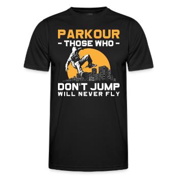 Freerunner Obstacle - T-shirt sport Homme - noir - Devant - AI Model Male 178 dark (178cm)