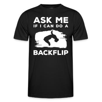 Course de parkour Course d’obstacles Course d’obstacles - T-shirt sport Homme - noir - Devant - AI Model Male 178 dark (178cm)
