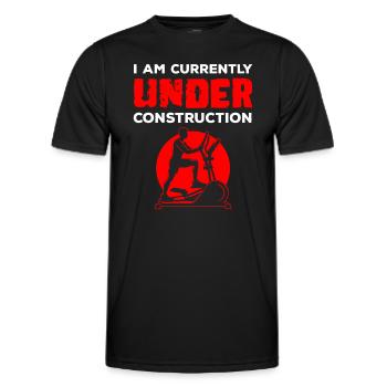 Crosstrainer Cardio Muskeln Abnehmen - Männer Funktions-T-Shirt - Schwarz - Vorne - AI Model Male 178 dark (178cm)