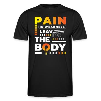 Crosstrainer Ausdauer Sport Trainer - Männer Funktions-T-Shirt - Schwarz - Vorne - AI Model Male 178 dark (178cm)