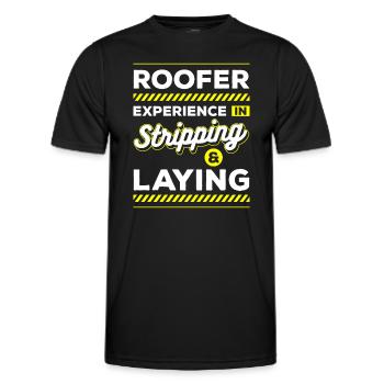 Couvreur Toiture - T-shirt sport Homme - noir - Devant - AI Model Male 178 dark (178cm)